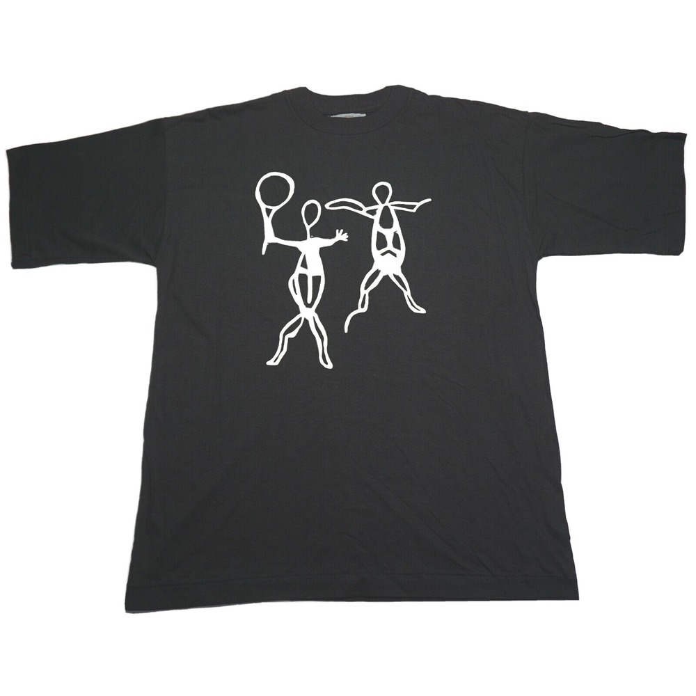 VTG Tromso University Museum Rock Carvings 3500BC Men Medium‎ Single Stitch Tee
